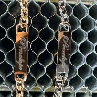Custom handmade bracelet with personalized engraving