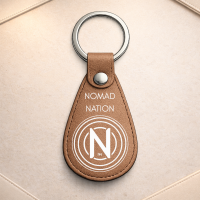 Custom Leather Teardrop Keychain
